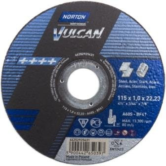 Круг отрезной по металлу NORTON VULCAN 115х1,0х22,23