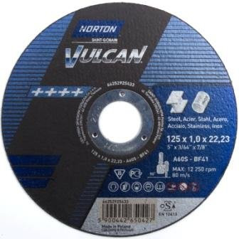 Круг отрезной по металлу NORTON VULCAN 125х1,0х22,23