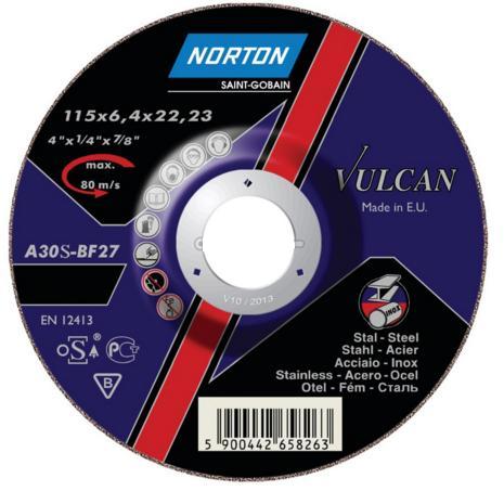 Круг зачистной по металлу Norton Vulcan 115х6,4х22,23