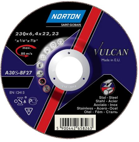 Круг зачистной по металлу Norton Vulcan 230х6,4х22,23