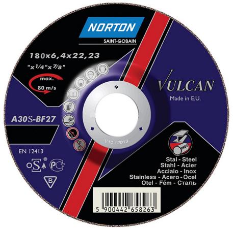 Круг зачистной по металлу Norton Vulcan 180х6,4х22,23